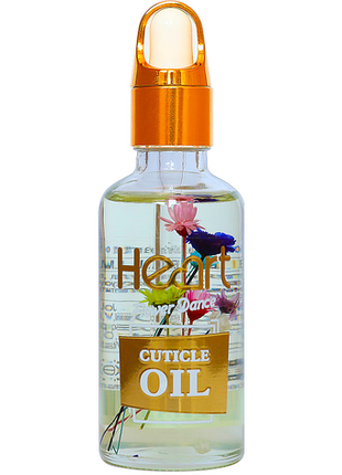Олія квіткова для кутикул sweet almond (міндаль прозора) heart, 50 мл