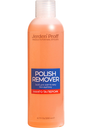 Засіб для зняття лаку манго та персик jerden proff (gel remover) 200 мл