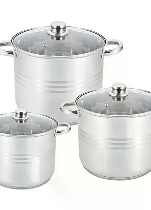 Набор кастрюль unique un-5041 6 предметов
