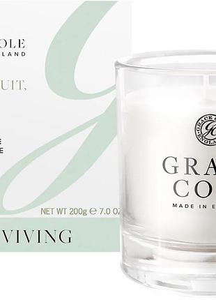 Свічка ароматизована grapefruit lime & mint grace cole, 200 г