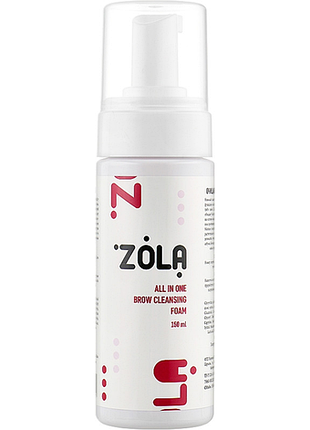 Пена для бровей очищающая zola, 150 мл