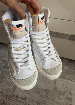 Кросівки хайтопи шкіряні снікерси nike blazer 36,5р 23см