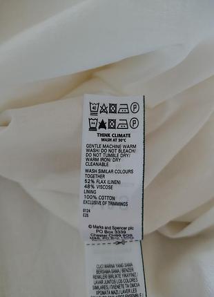 Льняная миди макси юбка m&amp;s 6