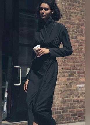 Шовковиста сукня-кімоно  zara limited edition з корсетним поясом