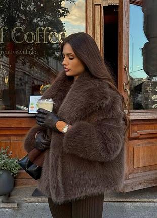 Шуба екохутро чорна 2