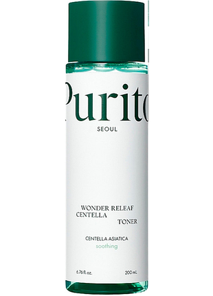 Тонер заспокійливий із центелою purito seoul wonder releaf centella toner, 200 мл