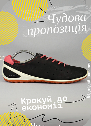 Кросівки ecco biom lite перфоровані кеди шкіряні нубук чорні взуття оригінал 39-40 р/25.5 см                     pikolinos camper geox clarks gabor