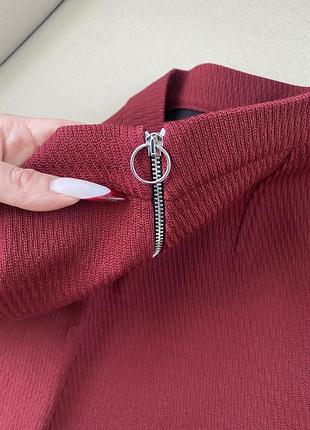 Бордова спідниця zara 3
