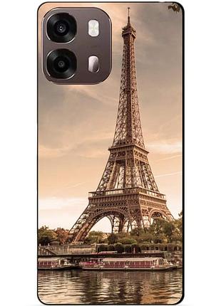 Силіконовий чохол бампер для oppo a6s з малюнком ейфелева вежа франція париж