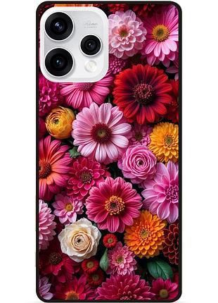 Силіконовий чохол бампер для oppo reno 15 з малюнком квіти гербери циніі