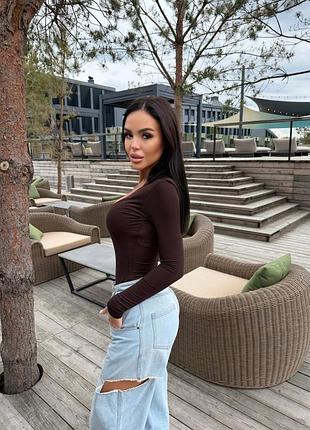 Боді віскозне чорне 7