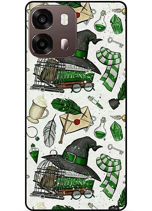 Чохол силіконовий бампер для oppo a6s з картинкою слизерин slytherin гаррі поттер harry potter