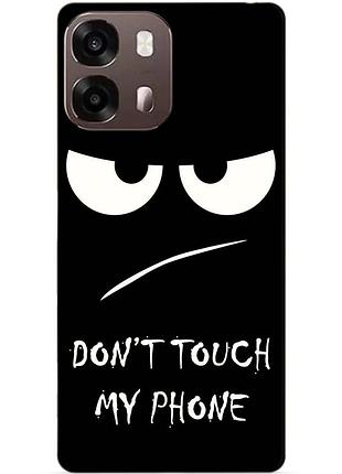 Чехол силиконовый бампер для oppo a6s с рисунком глаза dont touch my phone