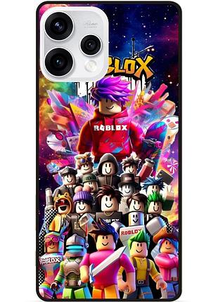 Силиконовый чехол бампер для oppo reno 15 с картинкой roblox роблокс
