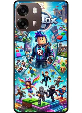 Силіконовий чохол бампер для oppo a6s з малюнком роблокс roblox
