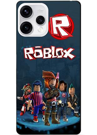 Силиконовый бампер чехол для oppo reno 15 с рисунком roblox роблокс