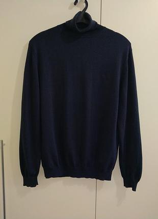 Гольф basefield хлопок кашемир синяя водолазка gant ralph lauren hugo boss