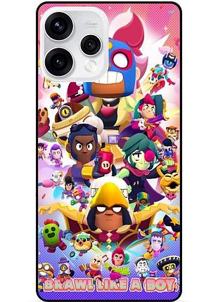 Силіконовий чохол бампер для oppo reno 15 з малюнком brawl like a boy бравл