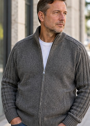 Чоловічий вовняний кардиган blue harbour marks & spencer stormwear, новий з бірками