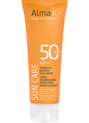 Крем сонцезахисний зволожувальний для обличчя spf50 alma k, 75 мл