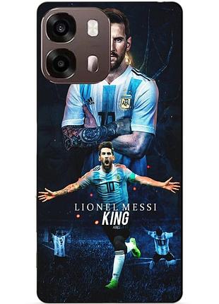 Чехол силиконовый бампер для oppo a6s с рисунком messi аргентина месси