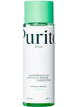 Тонер заспокійливий із центелою без олій purito centella unscented toner, 200 мл
