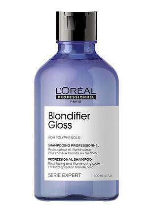 Шампунь восстанавливающий для сияния волос blondifier 300 мл l’oreal professionnel paris