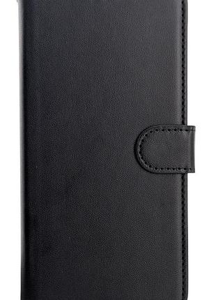 Чехол книжка leather flip для huawei p smart 2021 (ppa-lx1,ppa-lx2) на магните с подставкой черный