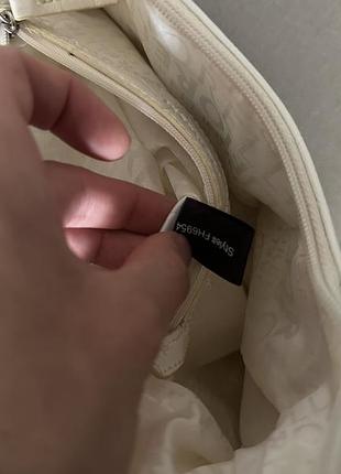 Сумка шкіряна біла fiorelli 6