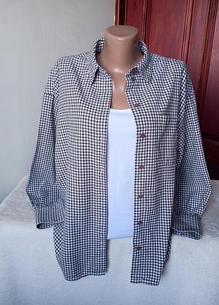 Женская фланелевая рубашка в клетку хлопковая l/xl/xxl размер