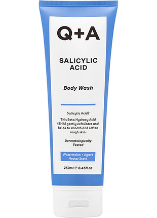 Гель для тела очищающий с салициловой кислотой salicylic acid body wash q+a, 250 мл