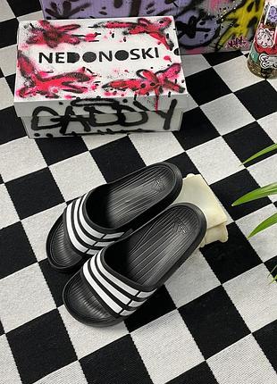 Класичні чорні шльопанці adidas adilette shower 10