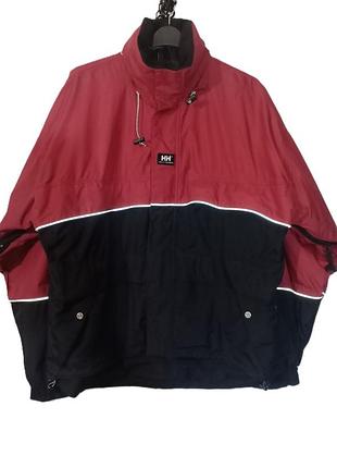 Мембранная мужская куртка штормовка пог 73см/ xl-2xl helly hansen workwear helly tech черная красная