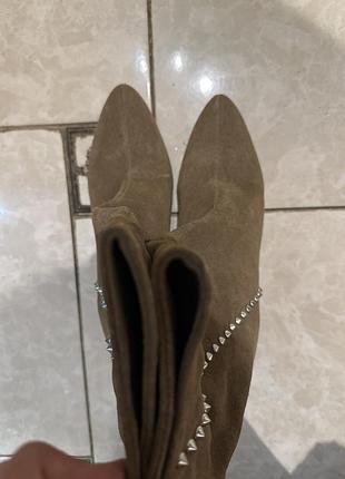 Чобітки замшеві zara.