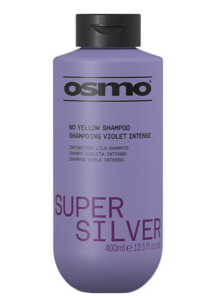 Шампунь проти жовтизни фарбованого світлого та натурального волосся super silver new osmo, 400 мл