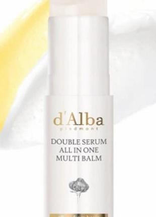 Стік антивіковий мультифункціональний для обличчя d'alba double serum all in one multi balm 10 г
