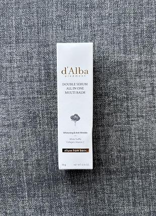Стік антивіковий мультифункціональний для обличчя d'alba double serum all in one multi balm 10 г 2