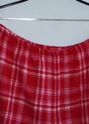 Женская фланелевая в клетку пижама plus size 6