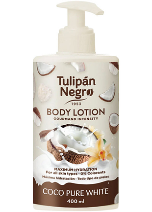 Лосьон для тела нежный кокос tulipan negro, 400 мл