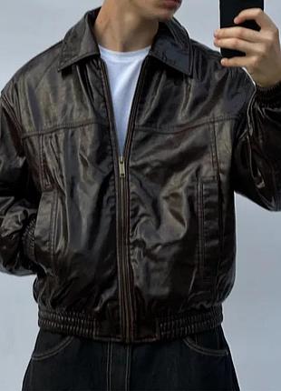Кожаная куртка bershka leather jacket бершка кожаная бомбер кожанка 2 399 грн.
