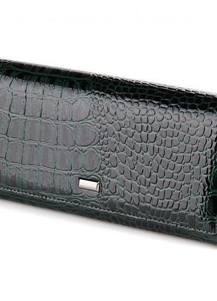 Женский кошелек кожаный на магните vermari 72038-1302 green