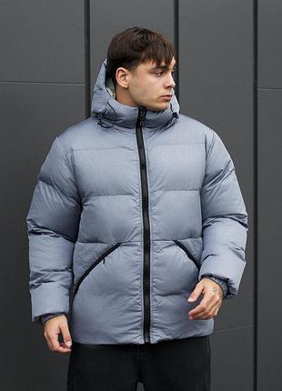 Зимова двостороння куртка від staff rovx black & blue gray