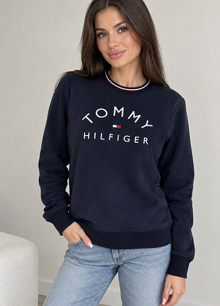 Тёмно-синий свитшот женский tommy hilfiger