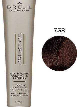 Фарба для волосся colorianne prestige 7/38, 100 мл brelil