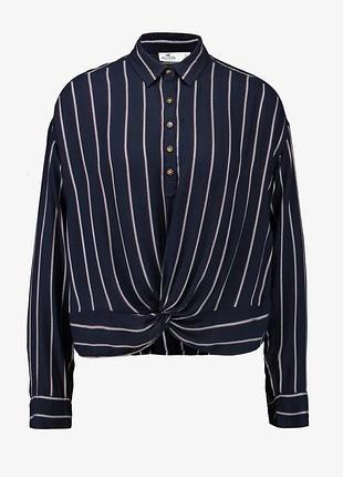 Жіноча сорочка блузка у вертикальну смужку  hollister.