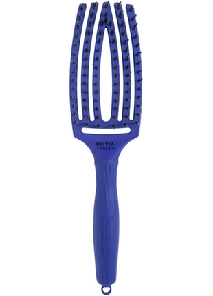 Щетка finger brush care iconic boar&nylon blue jeans olivia garden