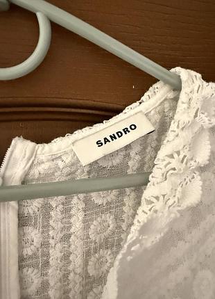 Біле плаття,сукня sandro з прошви 4