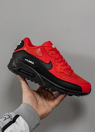 Красные кроссовки унисекс nike air max 90 red black х эйр макс 45