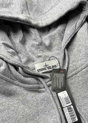 Зіп худі stone island сірий 3