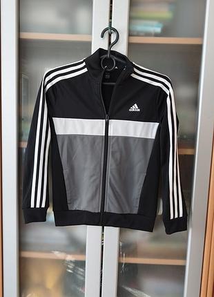 Олимпийка кофта adidas оригинал черная детская спортивная кофта на молнии